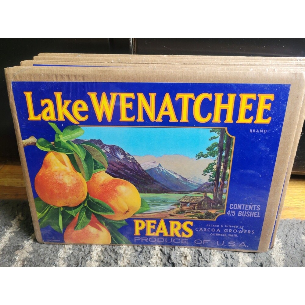 LAKE WENATCHEE Atlanta Crate label Litho between 1910-1945